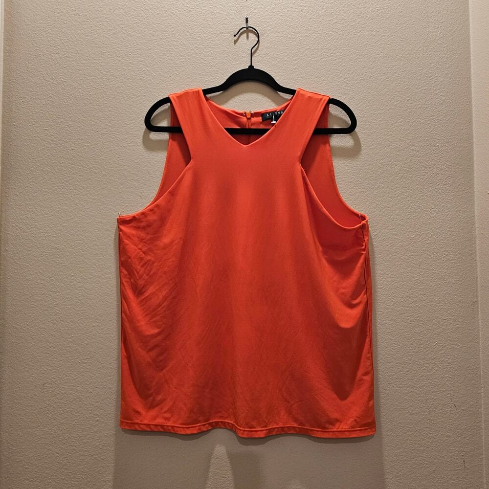 NWOT Ralph Lauren Women's Orange Sleeveless Top Size 2X